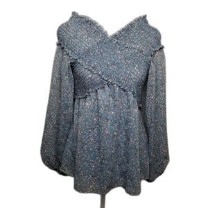 J. Roberts Off The Shoulder Floral Top Size Medium NEW